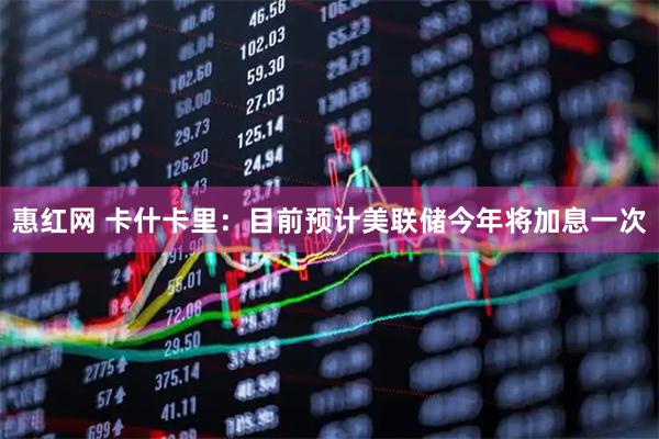 惠红网 卡什卡里：目前预计美联储今年将加息一次